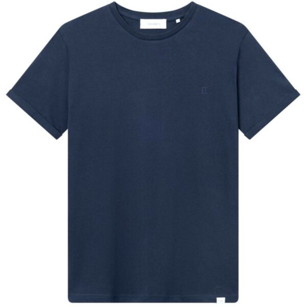 Les Deux Norregaard t-shirt Tonal donkerblauw