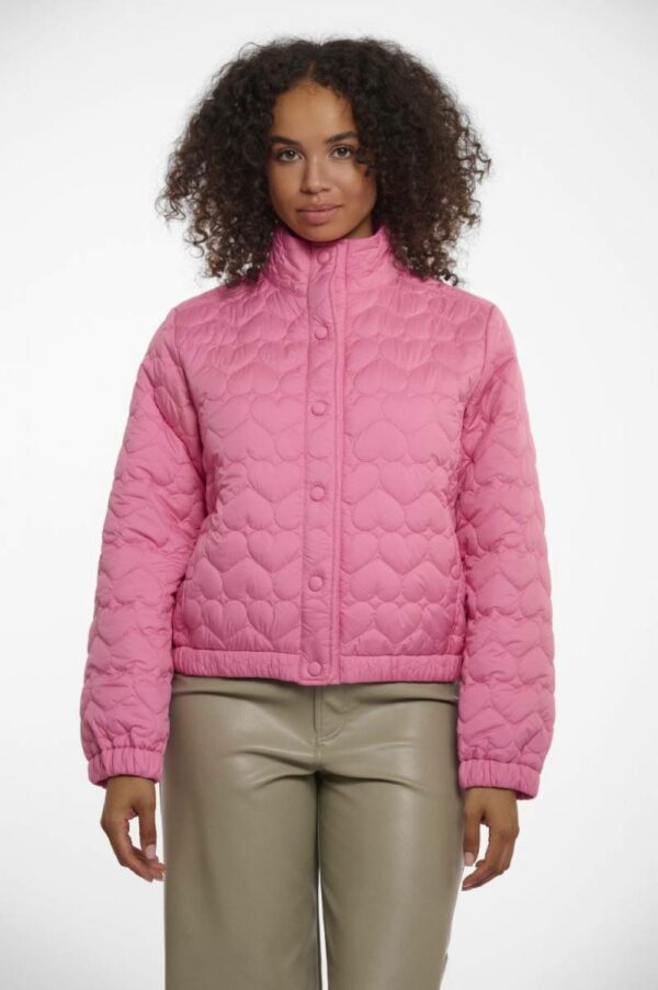 Rino & Pelle Quilted bomber jacket roze