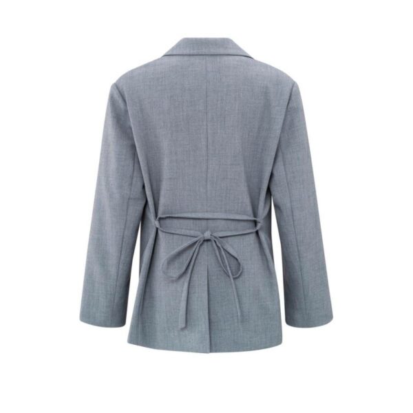 Yaya Oversized blazer with belt blauw