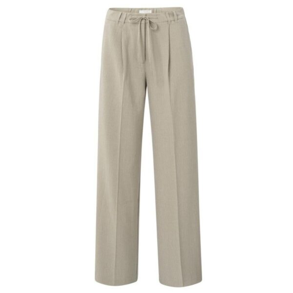 Yaya Pinstripe wide leg trousers BEIGE DESSIN