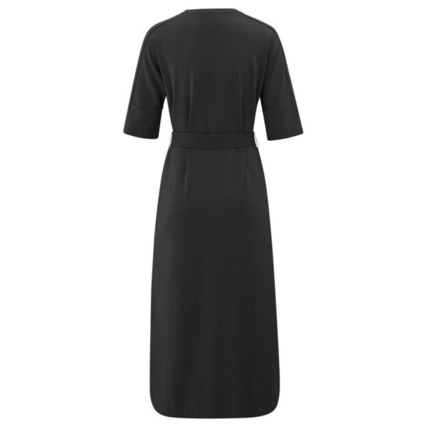 Yaya Jersey dress with belt PHANTOM