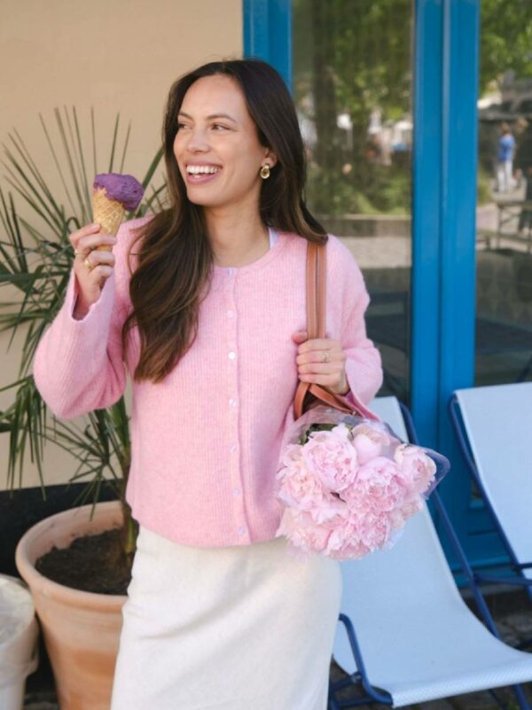 Neo Noir Vilja knig cardigan roze