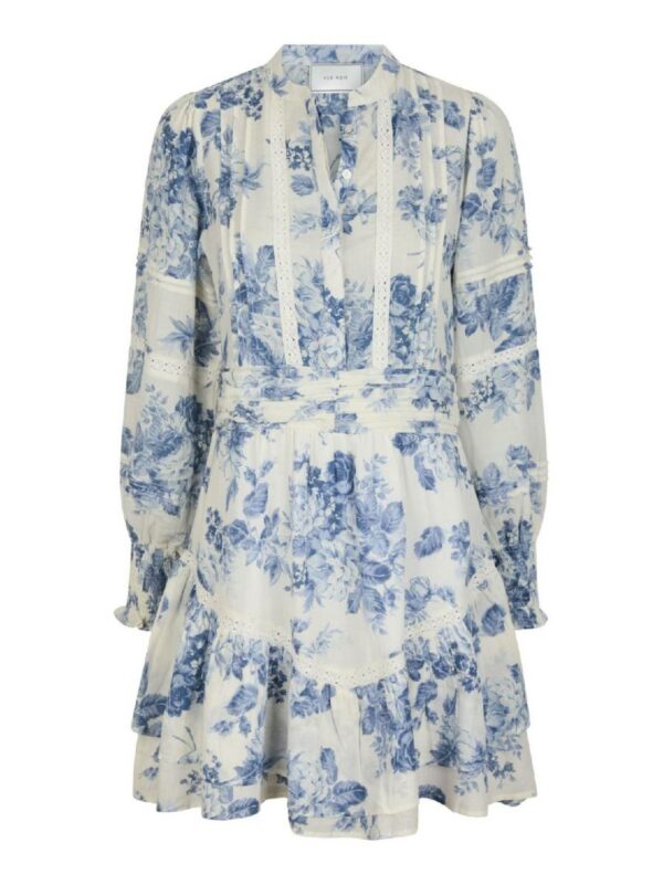 Neo Noir Roberta flower dress blauw
