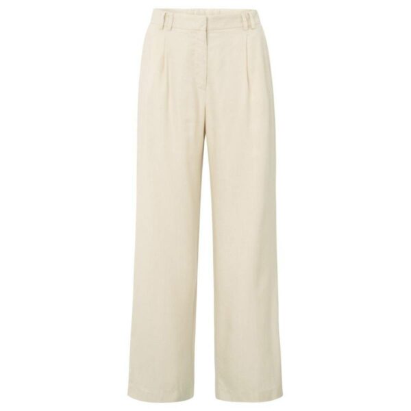 Yaya Linen-blend trousers summer sand