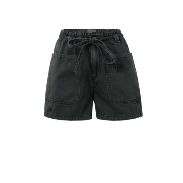 Yaya Cargo garment-dye shorts zwart