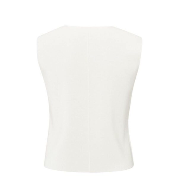 Yaya Fine knitted gilet with V-neck wit