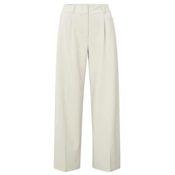 Yaya Wide-leg trousers with stripe SOFT GREY
