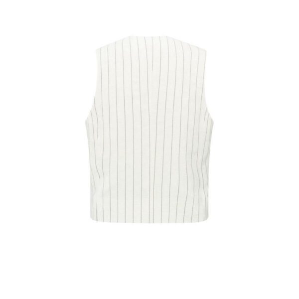 Yaya Pinstripe gilet sand