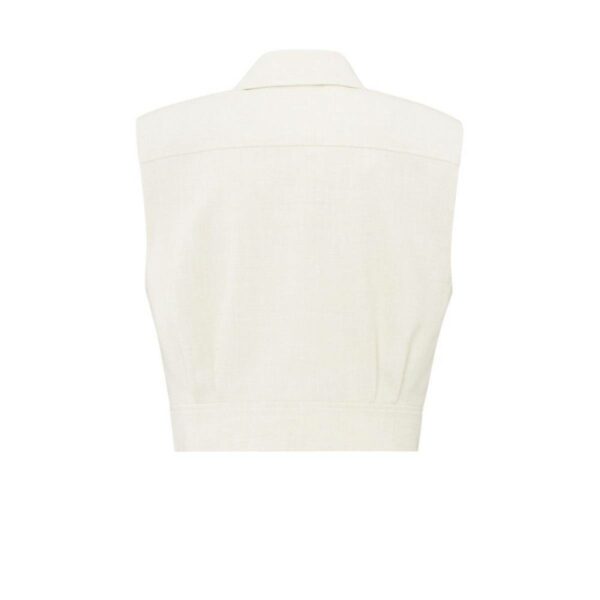 Yaya Sleeveless cropped jacket SUMMER SAND MELANGE