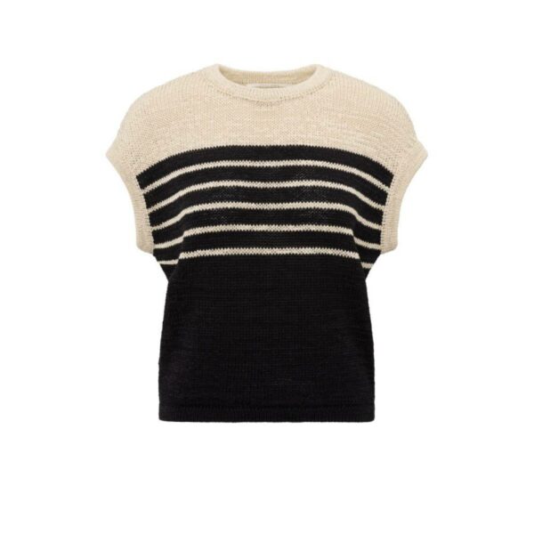 Yaya Sleeveless knitted top summer sand