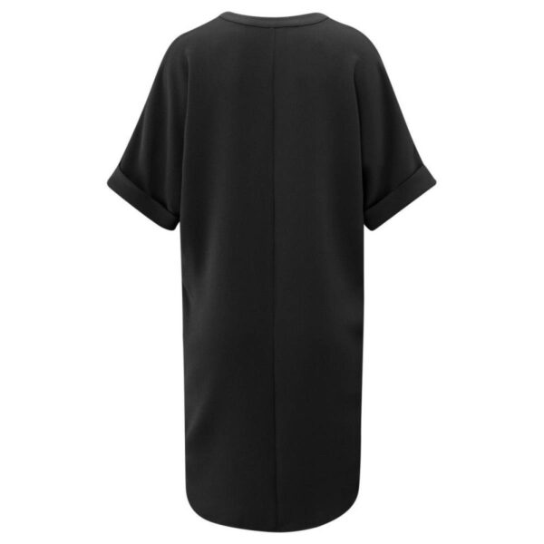 Yaya Dress with folded sleeves zwart