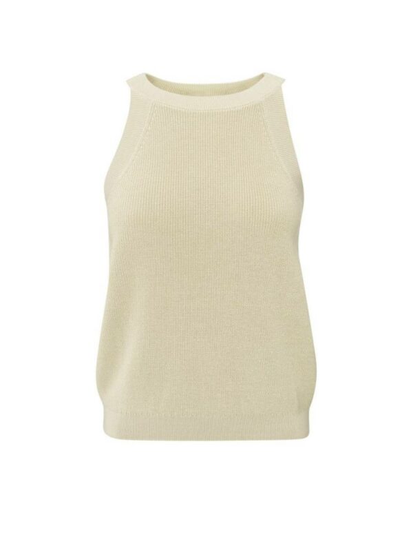 Yaya Tanktop with high neckline sand