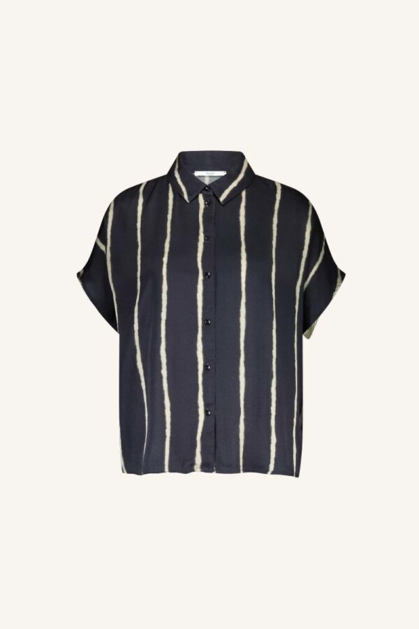 By Bar Karly tie dye stripe blouse