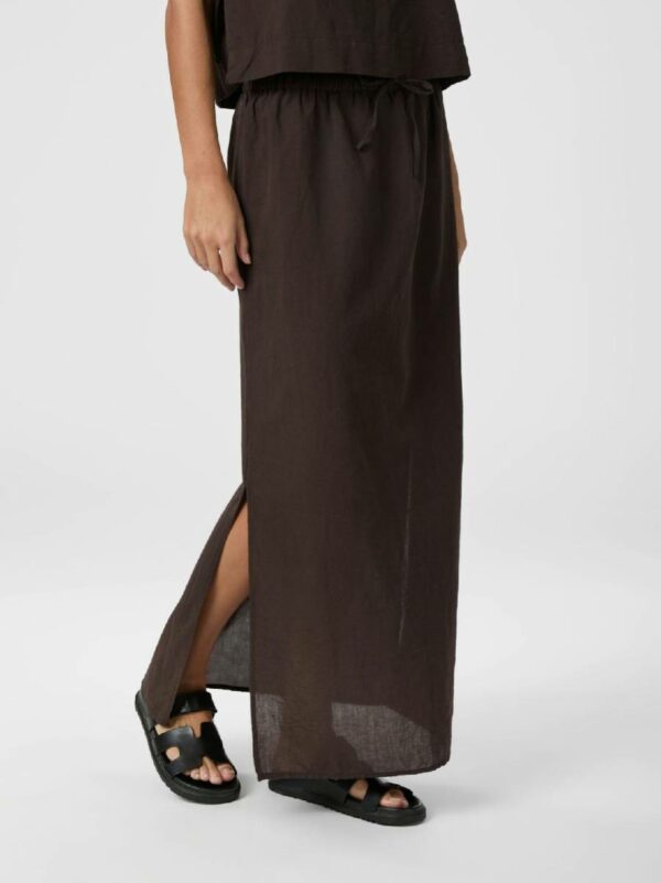 Neo Noir Noa linen skirt bruin