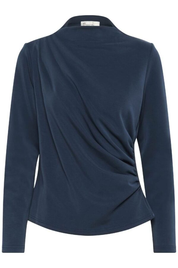My Essential Wardrobe Helle blouse donkerblauw