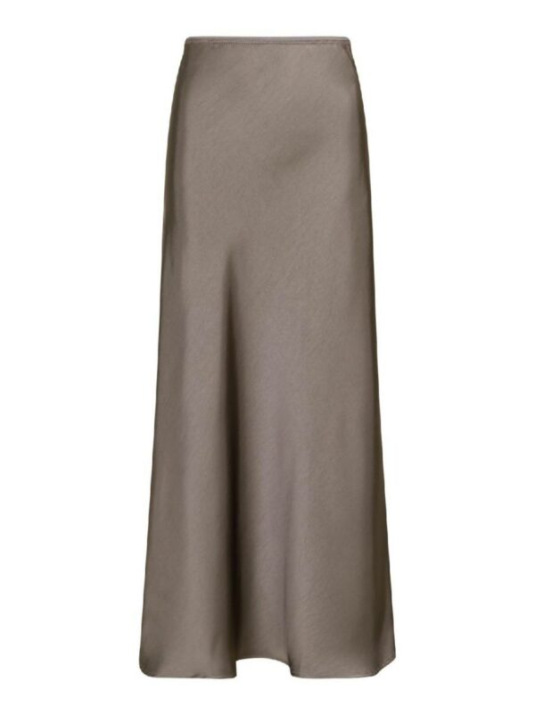 Neo Noir Vicky heavy sateen skirt warm grey