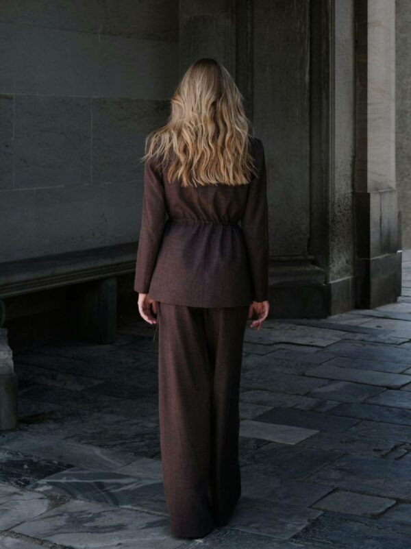 Neo Noir Jemmie melange blazer donkerbruin