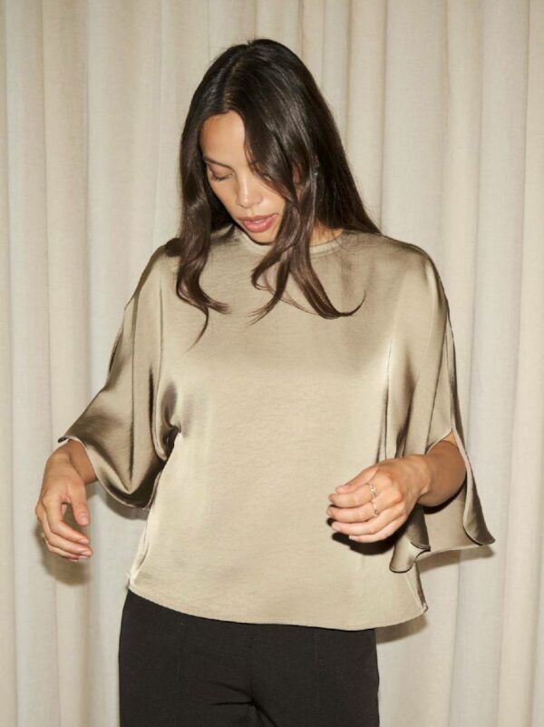 Neo Noir Liora heavy sateen blouse