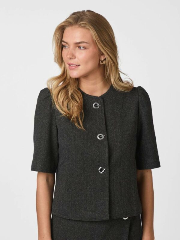 Neo Noir Xanthe herringbone blazer