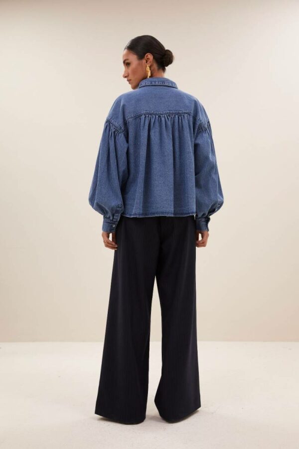 By Bar Sarah short denim blouse