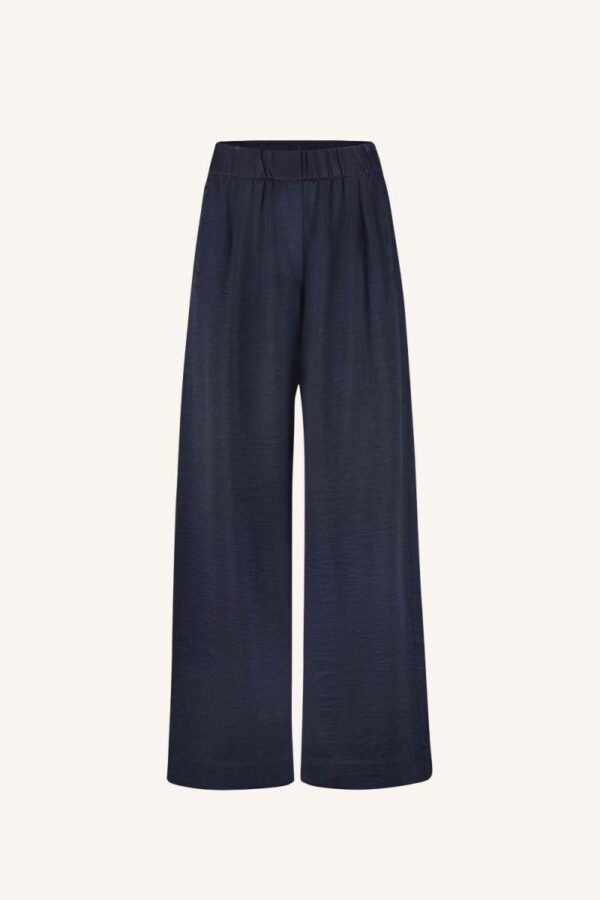 By Bar Benji metallic pants donkerblauw
