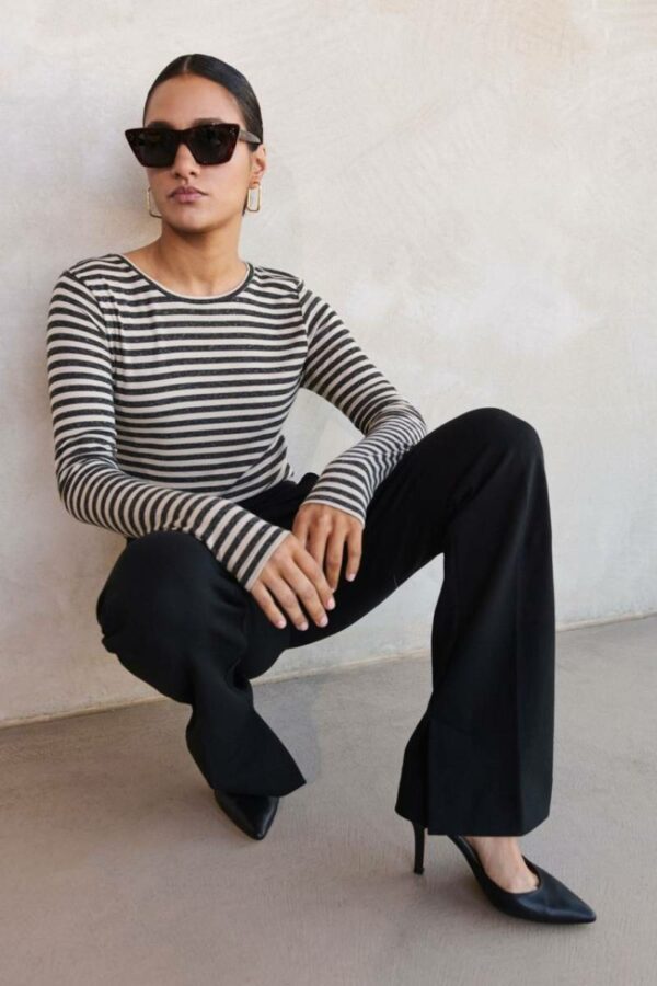 By Bar Basic ls stripe top