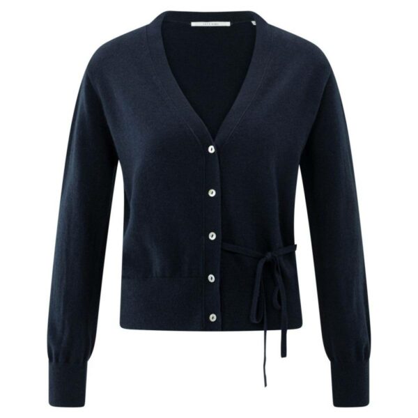 Yaya Vest met taillestrik donkerblauw