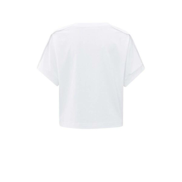 Yaya Jersey top met vouwdetails wit