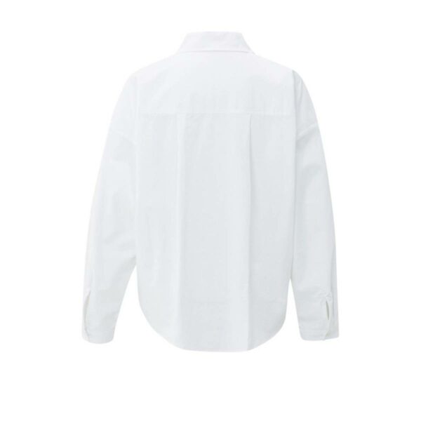 Yaya Poplin blouse met plooidetails