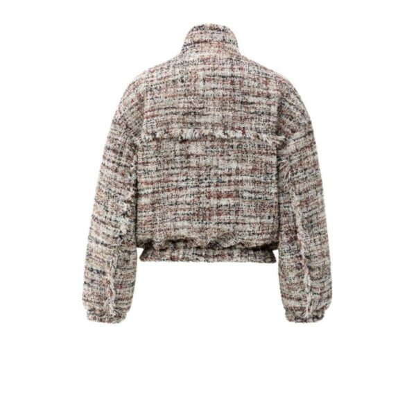 Yaya Boucle jasje met franjes BLUSH PINK DESSIN