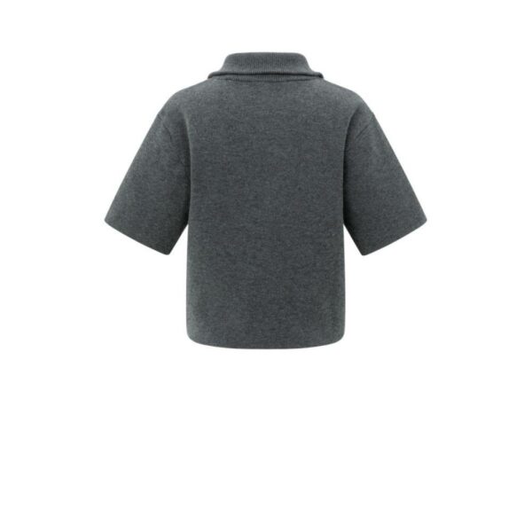 Yaya Short sleeve sweater with coll