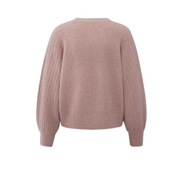Yaya Rib mixed sweater ls