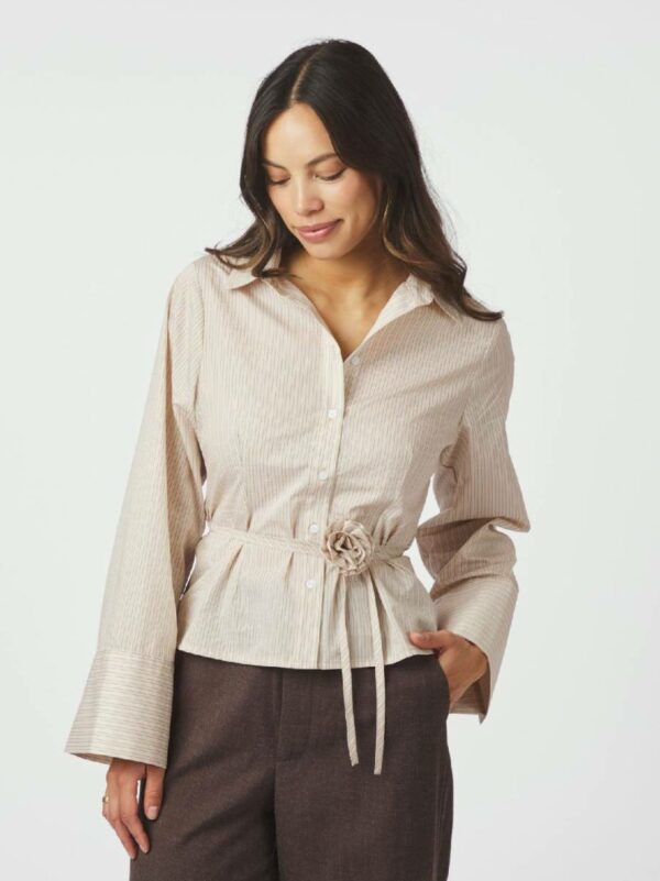 Neo Noir Clarida rose stripe shirt