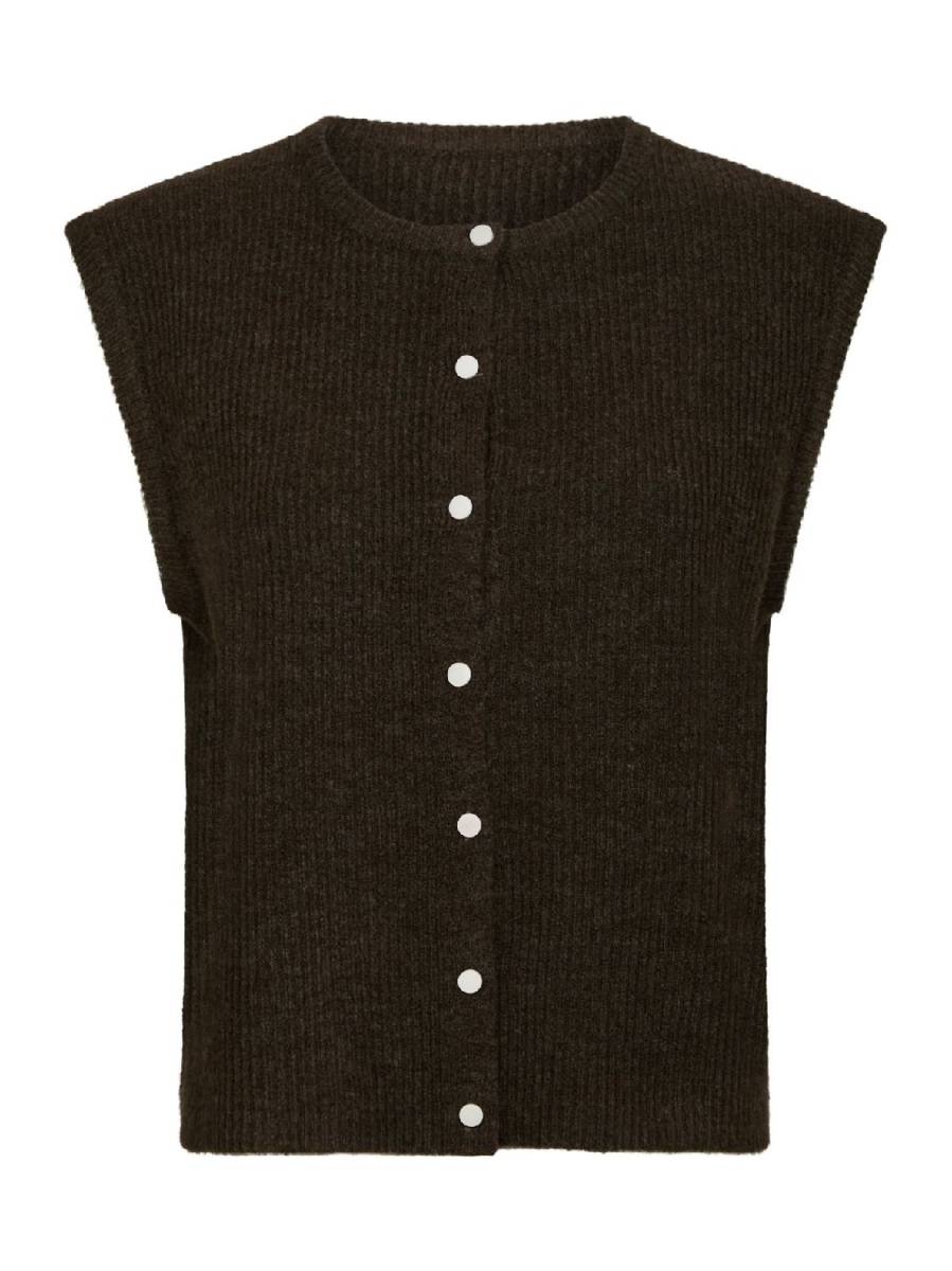 Neo Noir Everest knit vest bruin