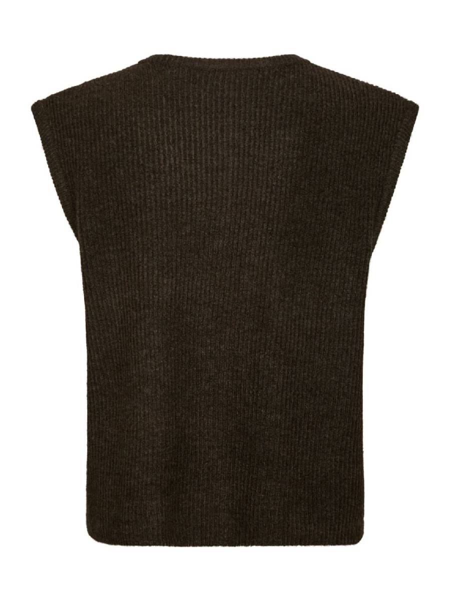 Neo Noir Everest knit vest bruin