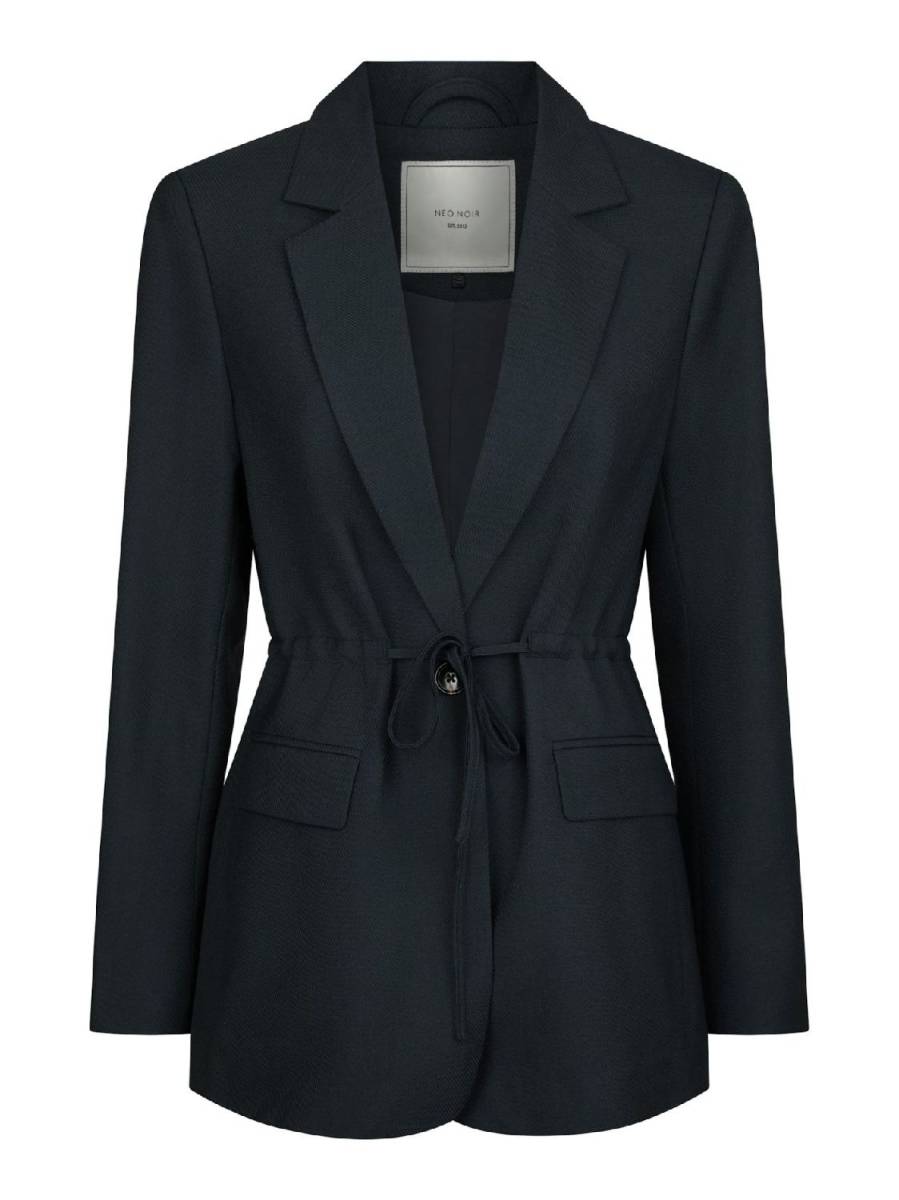 Neo Noir Jemmie melange blazer donkerblauw