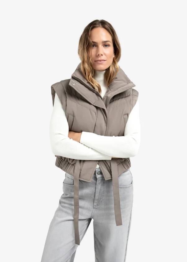 Yaya Jacket with zip-off sleeves TAUPE GREY