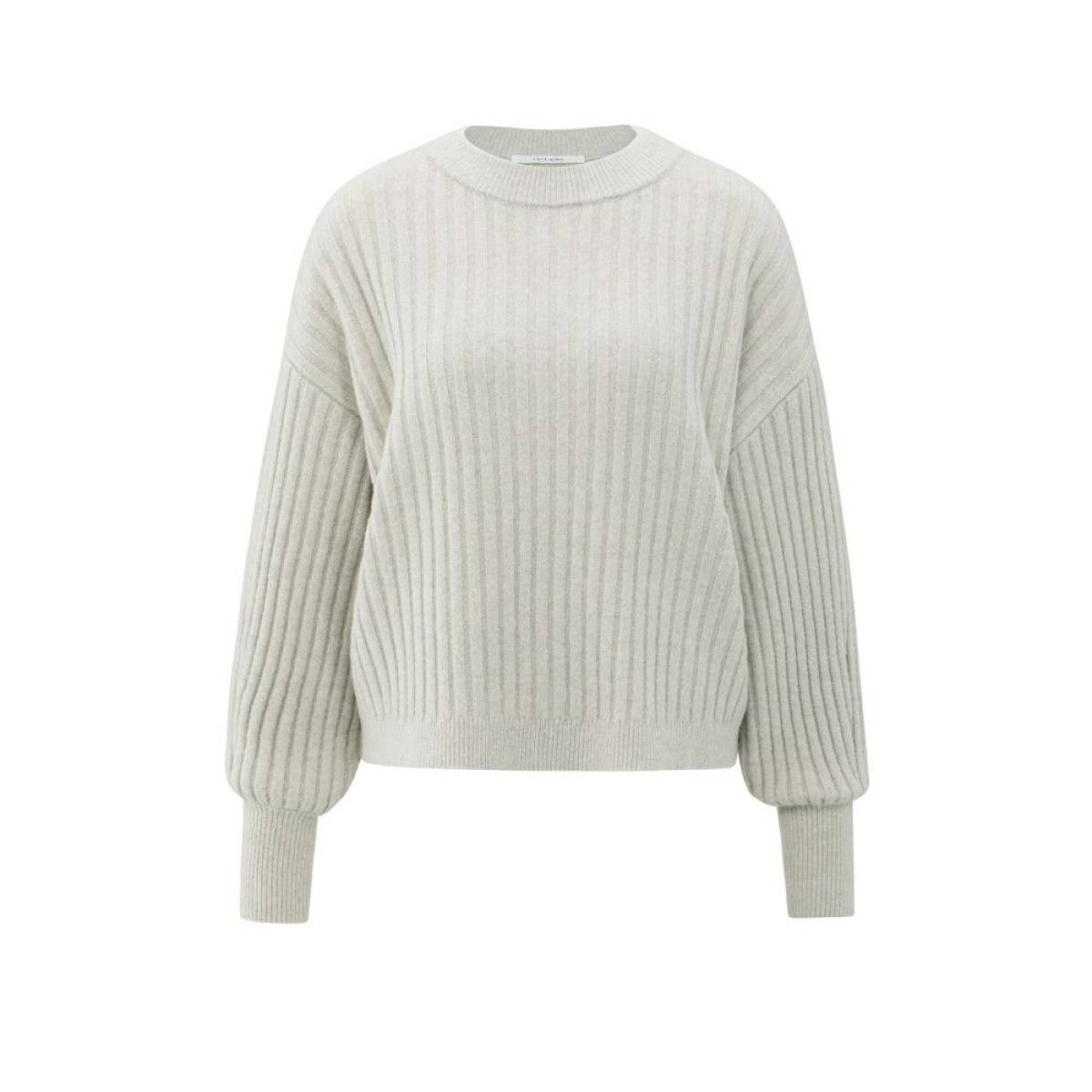 Yaya Geribde trui met ronde hals