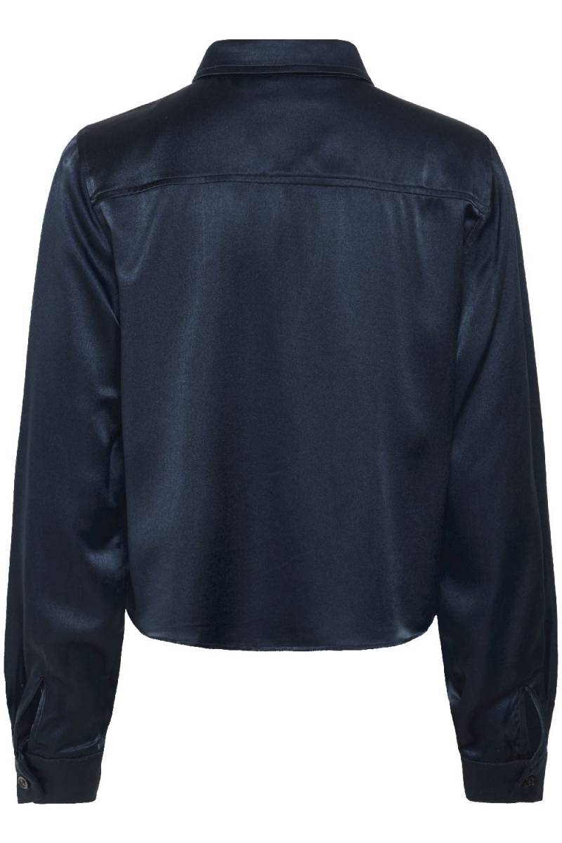 My Essential Wardrobe Estelle short shirt blauw