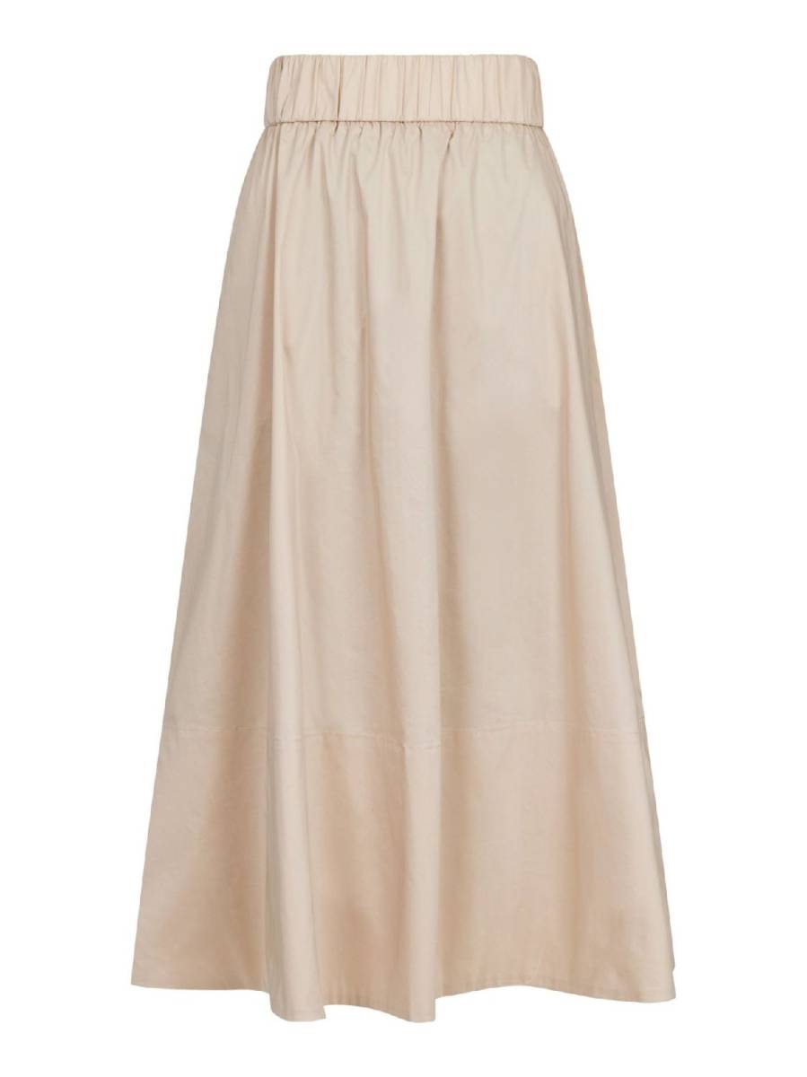 Neo Noir Yara poplin skirt sand
