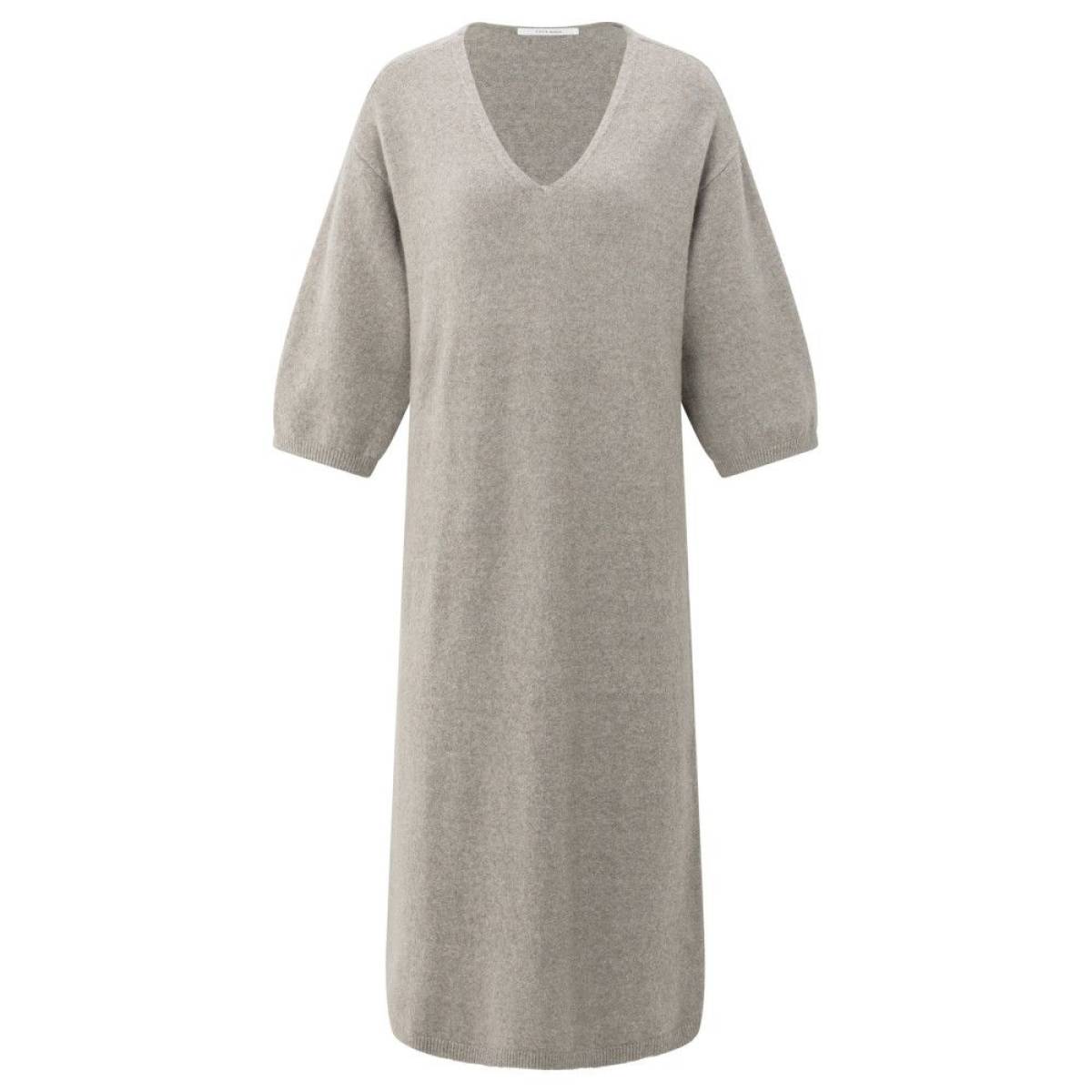 Yaya V-neck knitted dress short sle