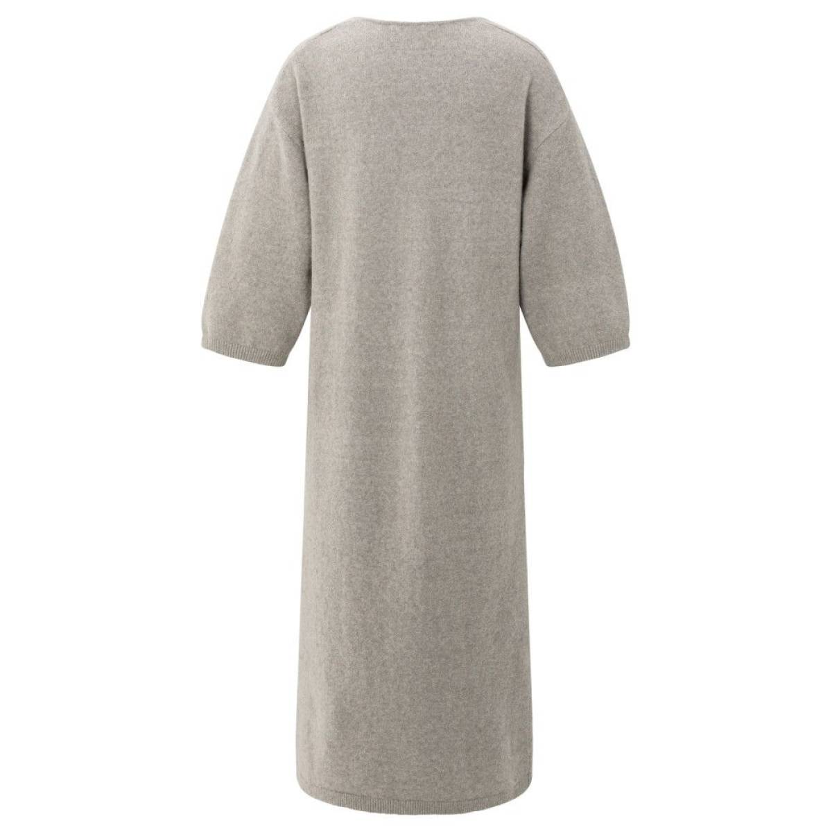 Yaya V-neck knitted dress short sle