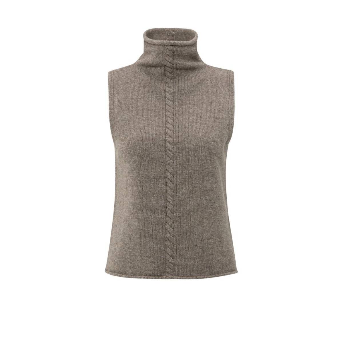 Yaya Cable high neck sleeveless swe