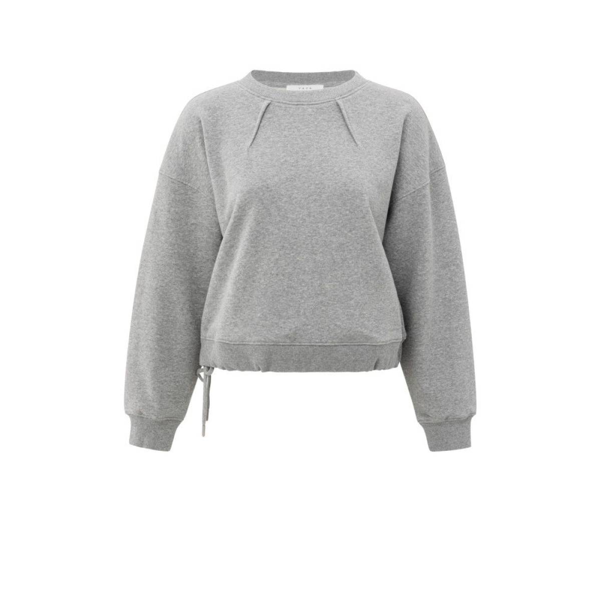 Yaya Sweater met plooidetails grijs