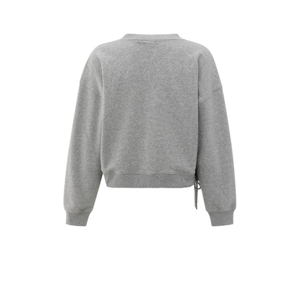 Yaya Sweater met plooidetails grijs