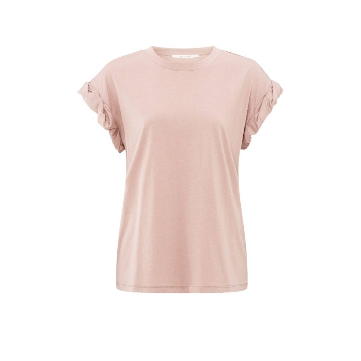 YayaT-shirt with rolled-up sleeves roze