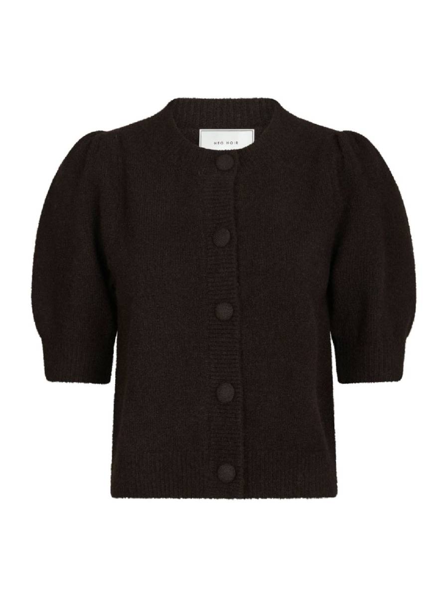 Neo Noir Trudy knit cardigan donkerbruin