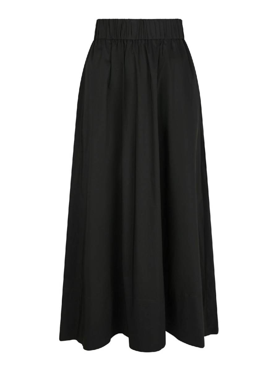 Neo Noir Yara Long Poplin Skirt zwart