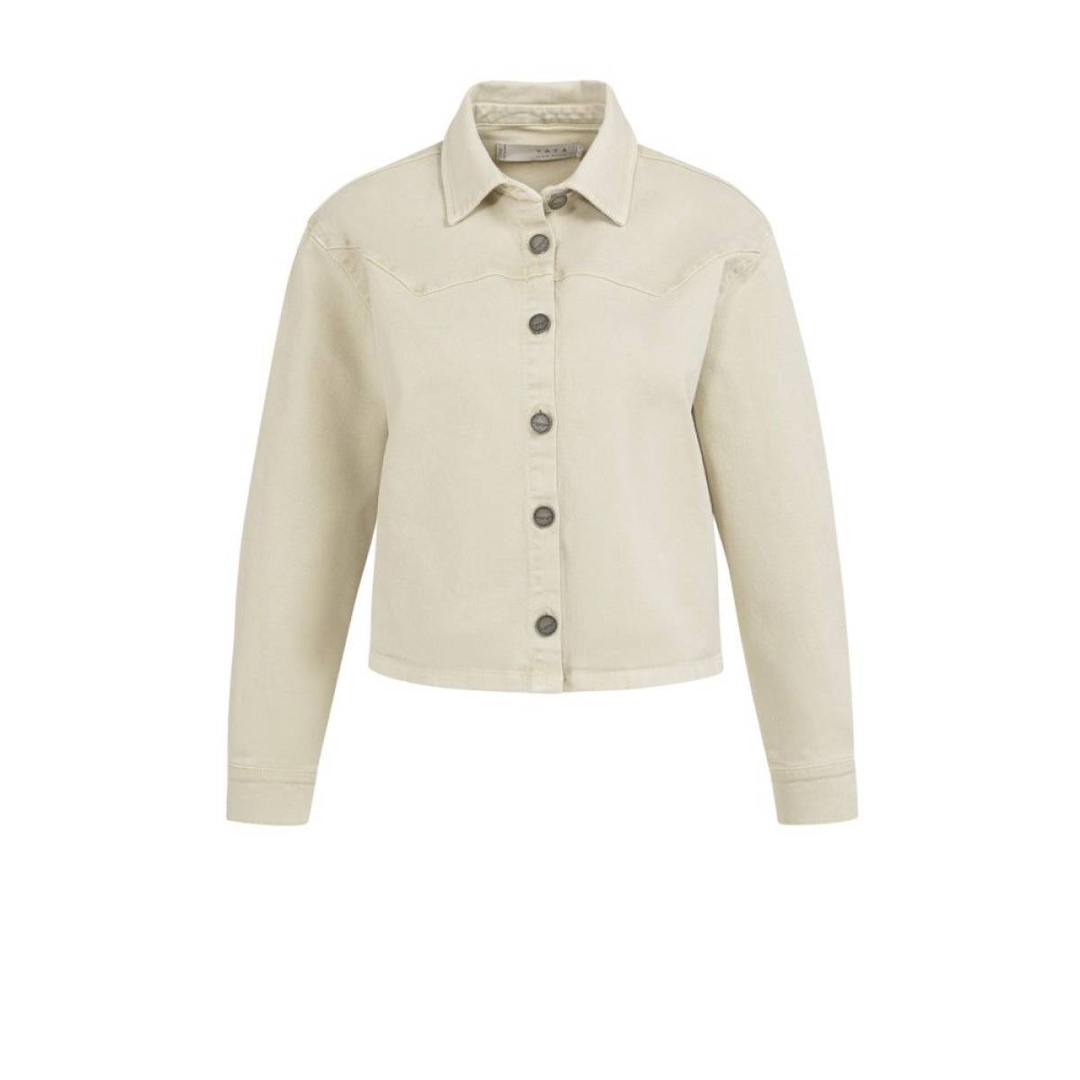 Yaya Denim jasje met naden beige