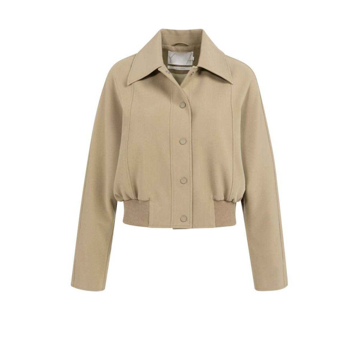 Yaya Kort jasje met ribboord khaki